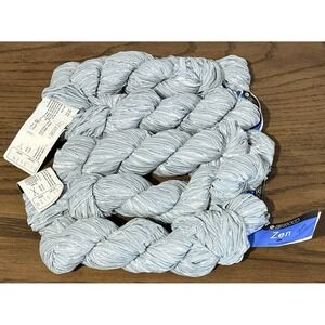 Berroco Zen Yarn 8215 Dusty Blue Dye Lot 10 Discontinued Made Italy 5 Skeins